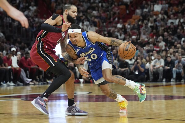 Heat get go ahead basket from Adebayo top Magic 99 96 in rare low
